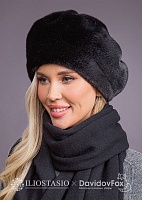 Берет на ножке экомех блэк